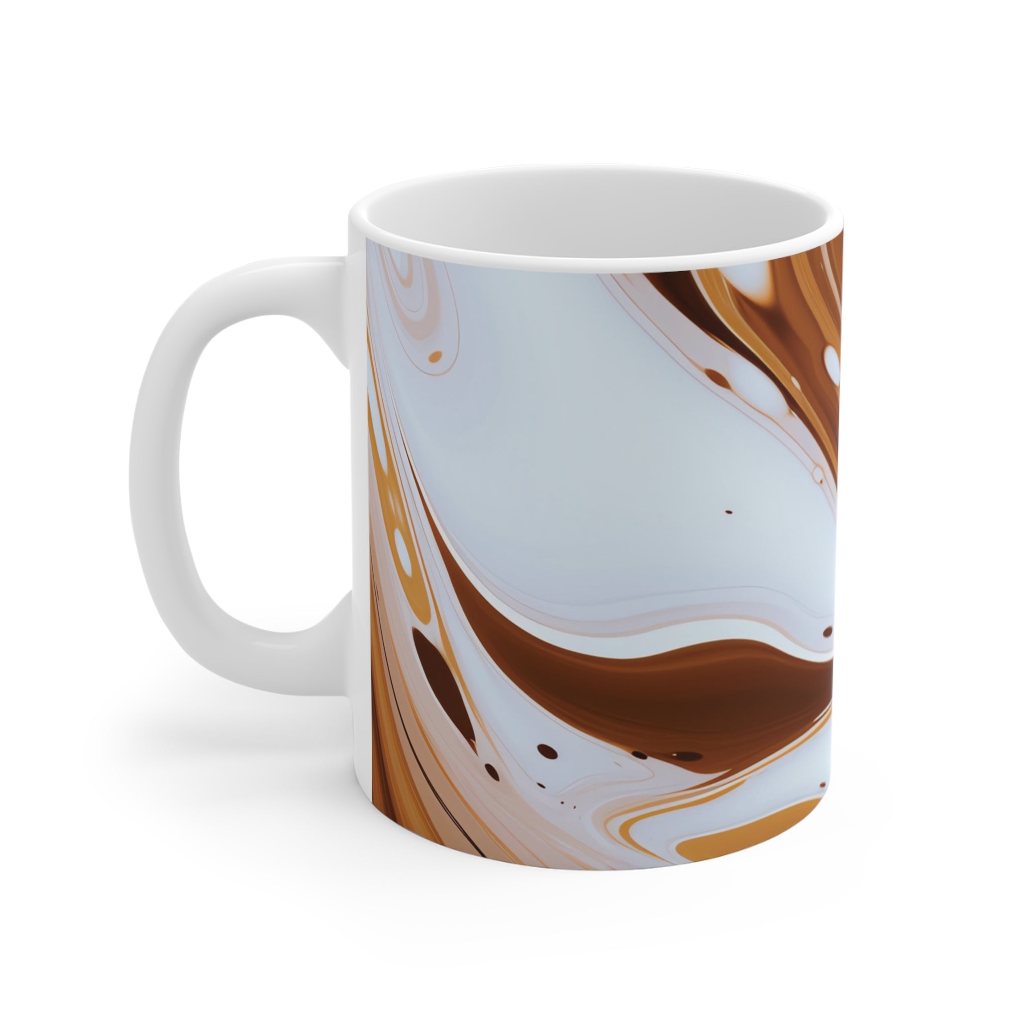 Coffee Swirl Ceramic Mug — 11oz