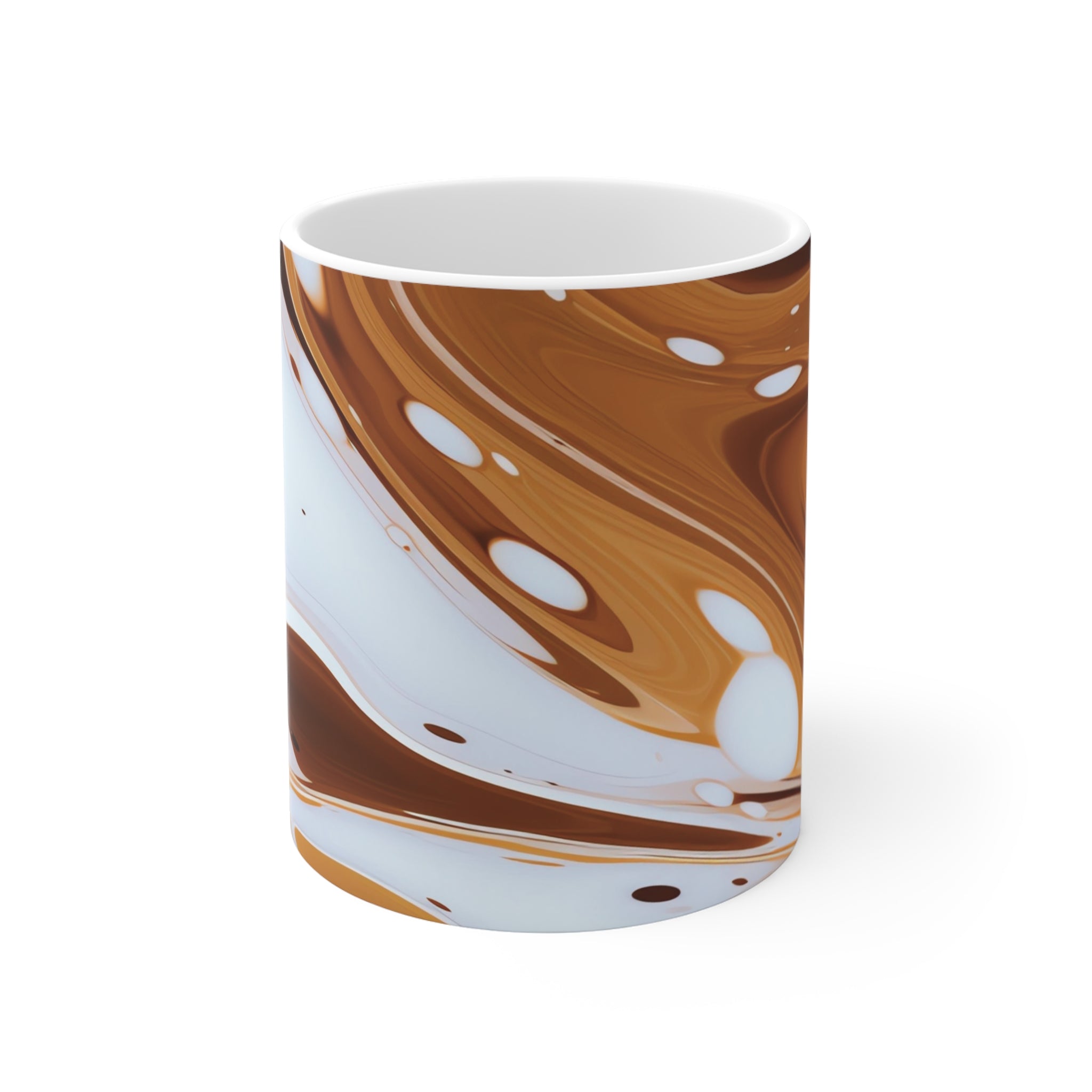 Coffee Swirl Ceramic Mug — 11oz