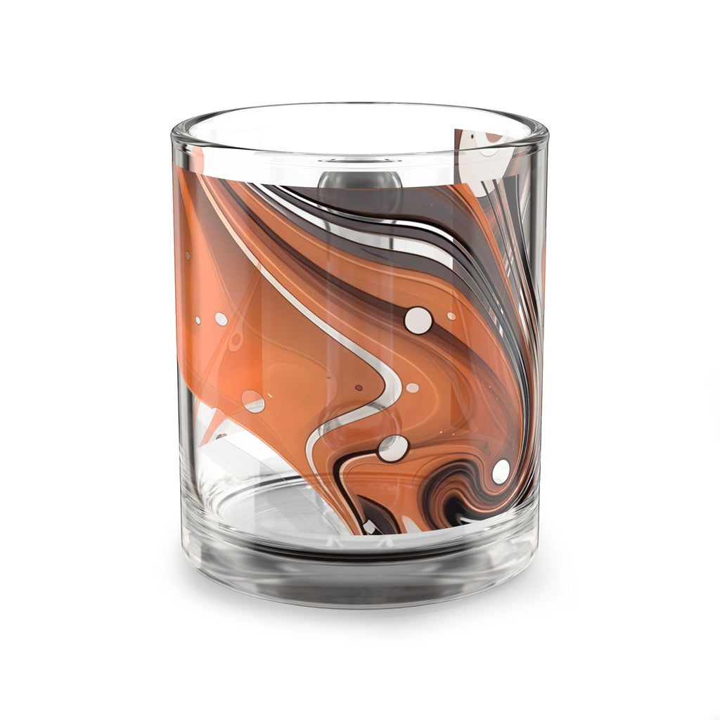 Orange Marble Glass Mug — Swirl Pattern 10oz Coffee & Tea Cup