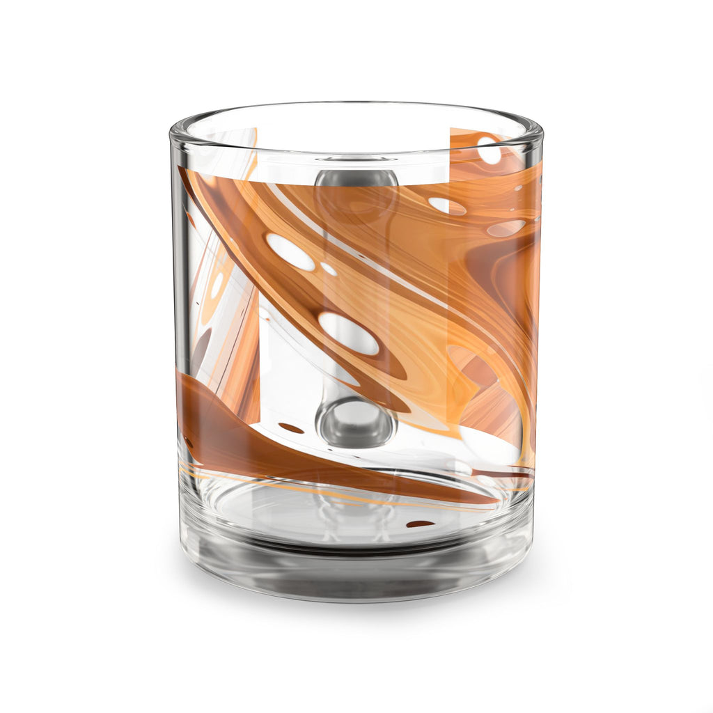 Orange Marble Glass Mug — 10oz Swirl Coffee Tea Cup