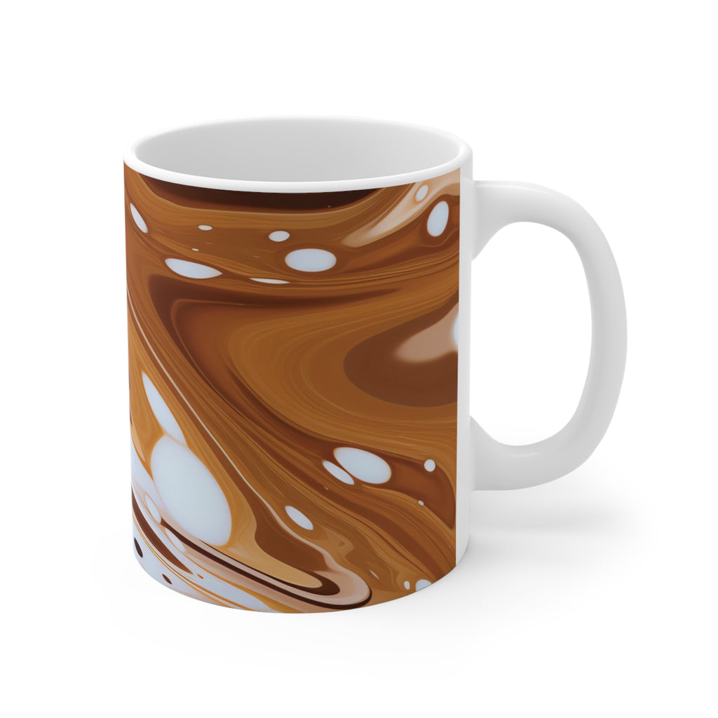 Coffee Swirl Ceramic Mug — 11oz