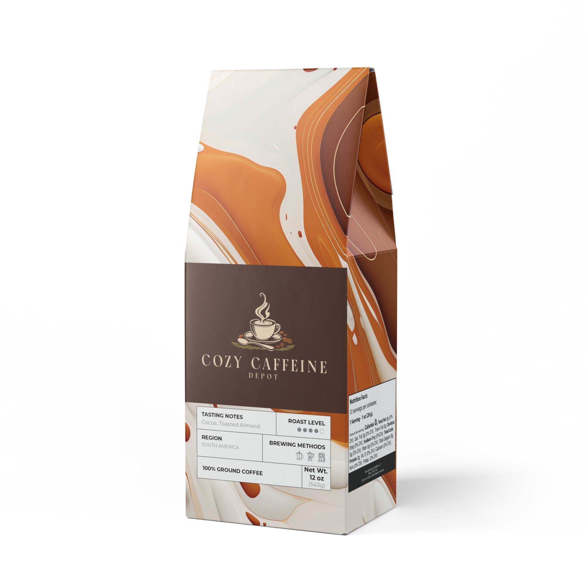 Cozy Caffeine Depot Cascades Coffee Blend (Medium-Dark Roast)